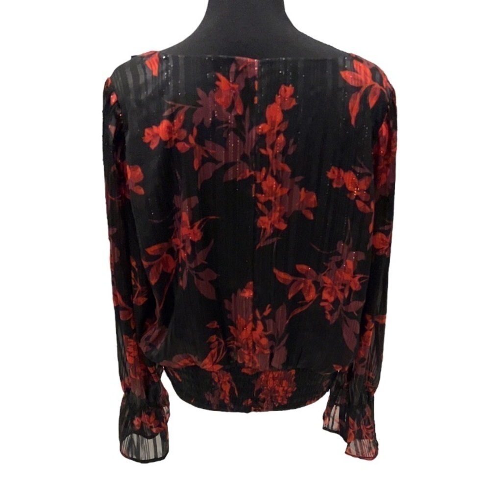 Lane Bryant Floral Blouse Size 16 - Picture 3 of 10